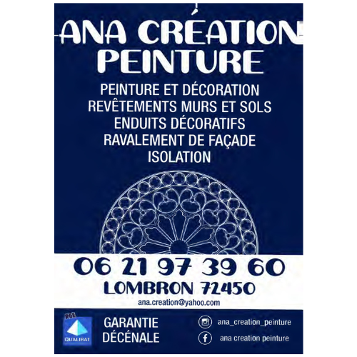 Ana création peinture - Partenaires de l'association Plaisir Pétanque Fétinoise